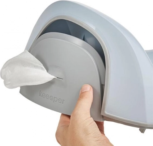 Praktische doekjesdispenser binnen handbereik