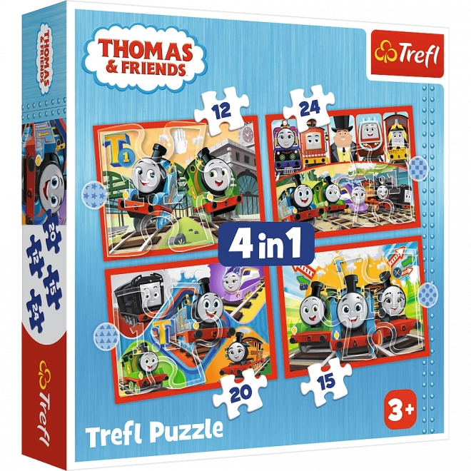 Puzzel 4in1 Dappere Thomas, Thomas en Vrienden