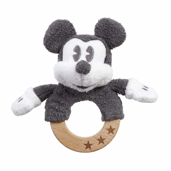Rainbow Houten/Pluchen Rammelaar Mickey Mouse