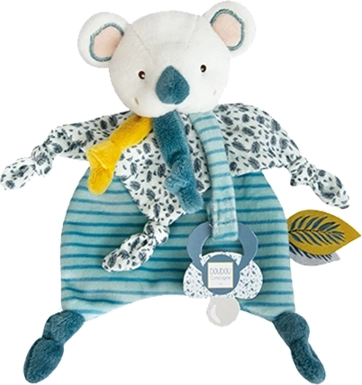 Doudou cadeau set - pluchen koala knuffel met fopspeenhouder