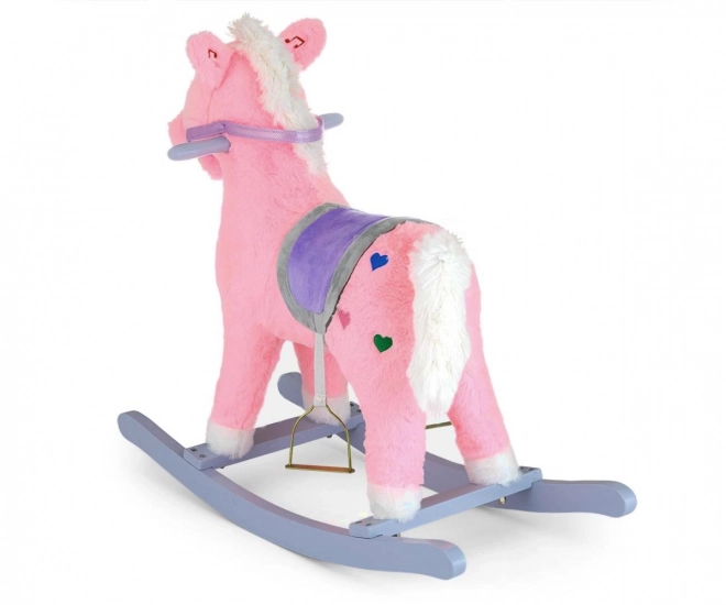 Roze hobbelpaard voor kinderen