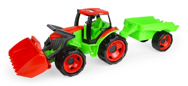 Tractor met laadschop Giga Trucks met aanhanger plastic 62cm