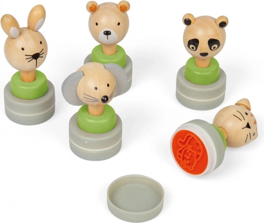 Houten stempels met diertjes Bigjigs Toys