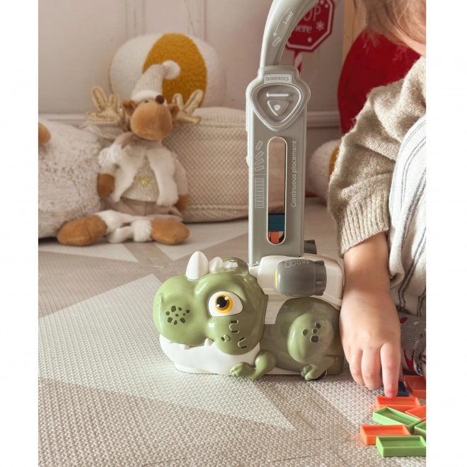Elektrische locomotief dinosaurus met Domino-blokken