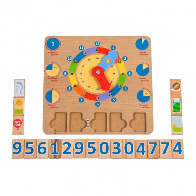 Lucy & Leo Leren Klokkijken – houten educatief speelbord