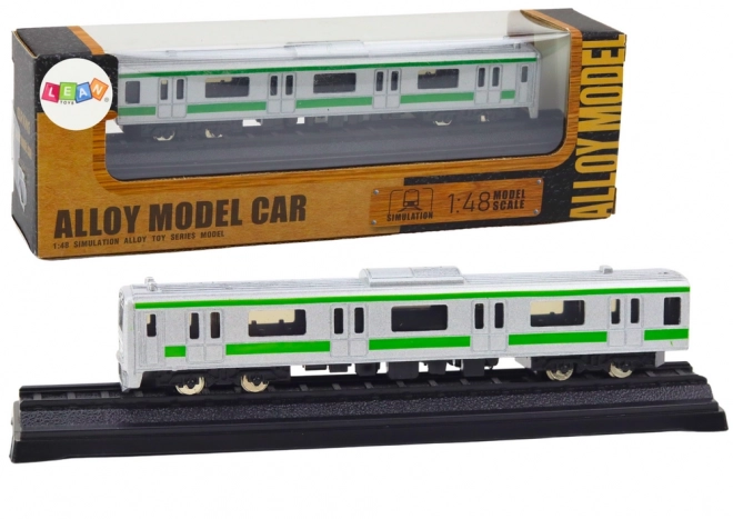 Metalen model van een treinwagon 1:48 – zilverkleurig