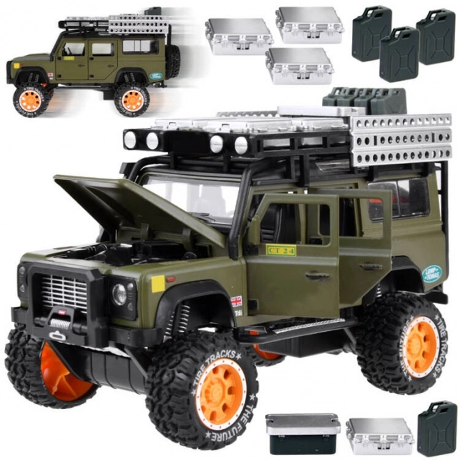 Metalen terreinwagen met geluid en LED-lichten