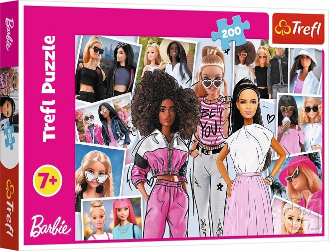 Puzzel In de wereld van Barbie 200 stukjes 48x34cm in doos 33x23x4cm