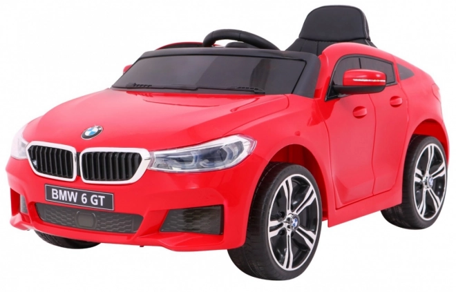BMW 6 GT Accu Auto rood + afstandsbediening + langzame start + EVA + gordels + LED MP3