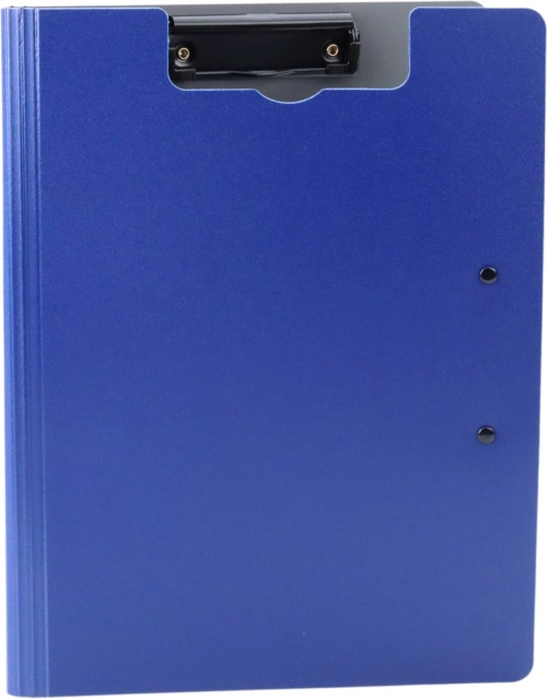 Schrijfonderlegger met twee klemmen A4 blauw
