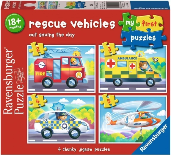 Ravensburger mijn eerste puzzel: Reddingsvoertuigen 4-in-1