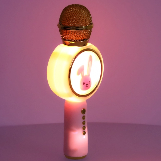Draadloze microfoon voor karaoke bunny roze
