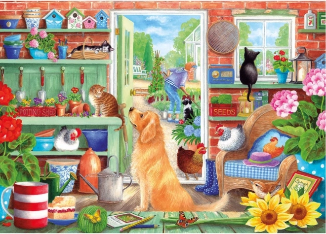 Puzzel Tuinperken 1000 stukjes van Gibsons