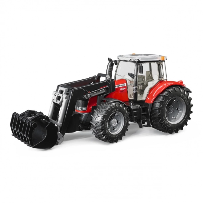 Bruder Tractor MASSEY FERGUSON 7624 met voorlader