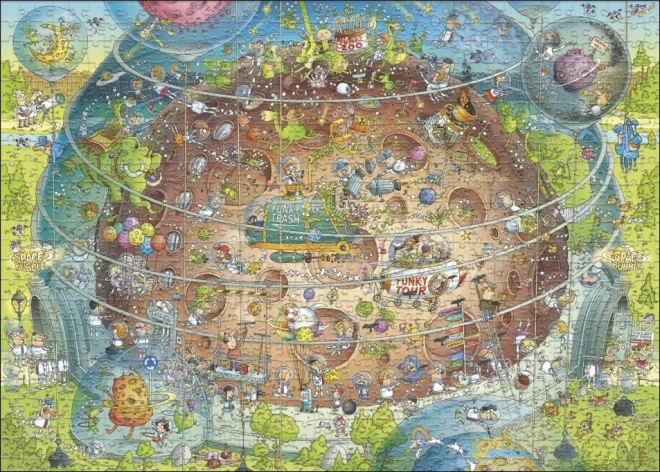 Puzzel Šílená ZOO: Kosmische paviljoen
