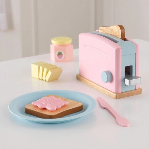 KidKraft espresso broodrooster set pastel
