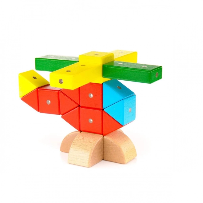 Houten magnetische blokken WABI 40 stuks