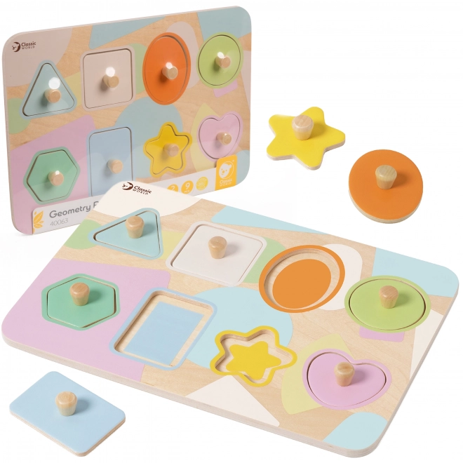 Houten geometrische puzzel voor kinderen