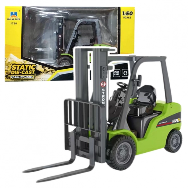 Metalen vorkheftruck Huina groen 1:50