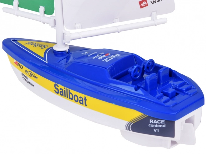 Kleurrijke waterspeelgoed Zeilboot met batterijen ZA5234 – Blauw