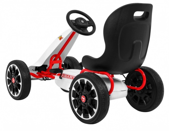 Gokart met trappers ABARTH wit