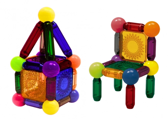 Set magnetische blokken met verlichting 32 elementen