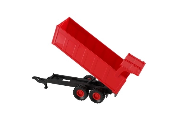 Rode Zetor tractor met aanhanger met geluidseffecten en lichteffecten - 36 cm