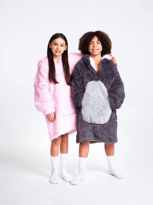 Cozy Noxxiez CH325 Eenhoorn - verwarmde TV-hoodiedeken met capuchon voor kinderen 7 - 12 jaar