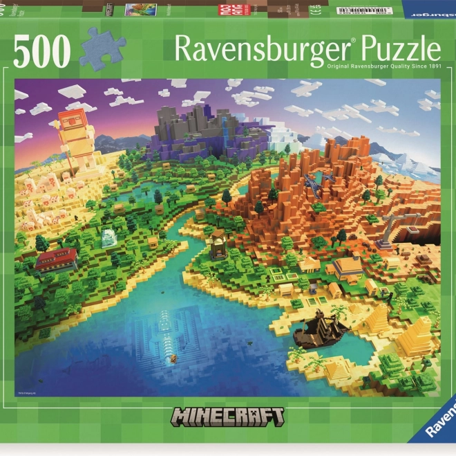 Puzzel Minecraft 500 stukjes van Ravensburger