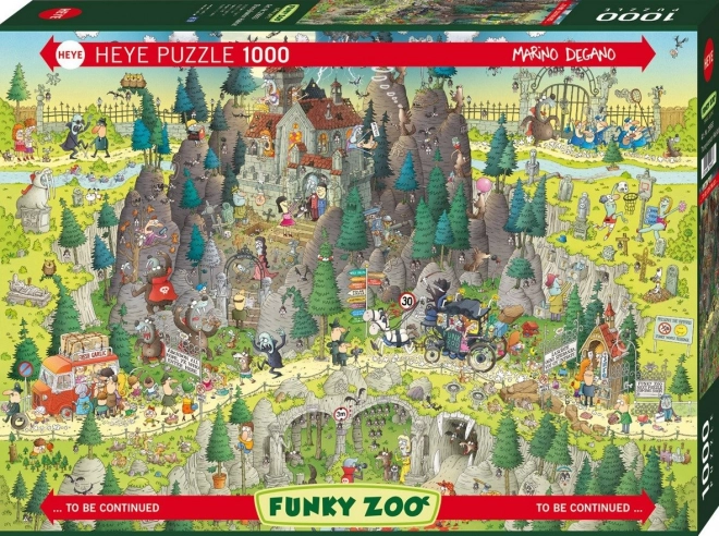 Puzzel Heye Crazy ZOO: Tentoonstelling Transsylvanië 1000 stukjes