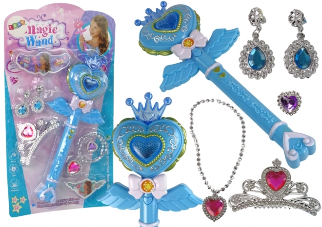 Interactieve projector met toverstaf Blue Fairy Accessoires