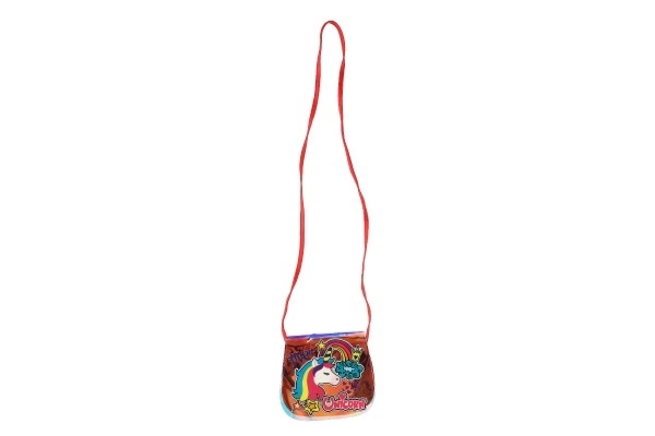 Handtas/Rugzak regenboog eenhoorn plastic 4 kleuren in zak 17x15x3cm