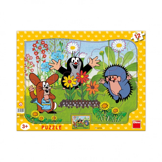 Puzzelbord Molletje tuinman 12 stukken