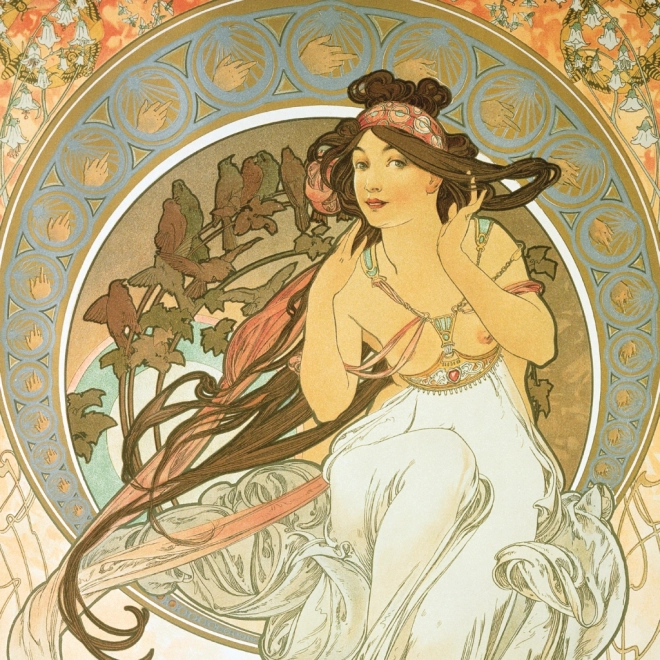 Notitiekalender Alfons Mucha 2025, 30 × 30 cm