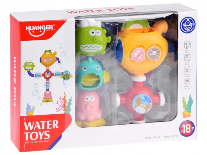 Leuk badspeelgoed met watermolen en draaimolen