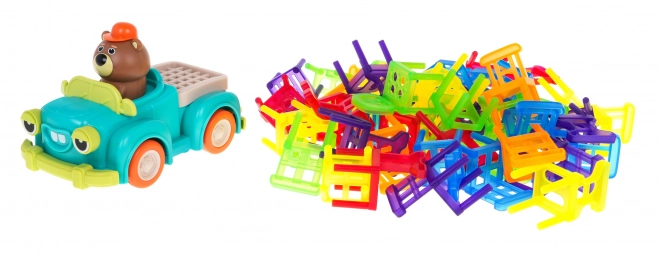 Vaardigheidsspel Opvouwbare Stoelen en Auto voor kinderen