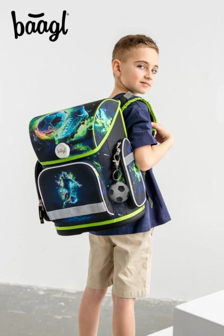 BAAGL 3 SET Ergo Voetbalspeler: schooltas, etui, zak