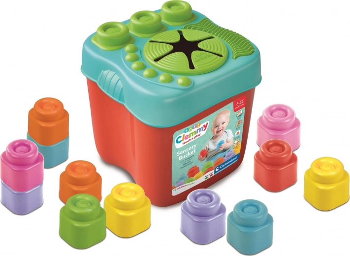 Soft Clemmy sensorische box met deksel en 15 zachte blokken