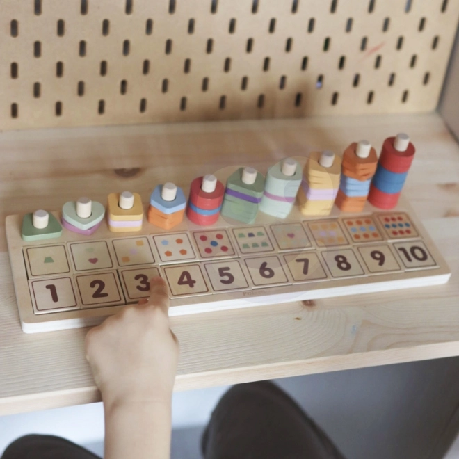 Houten telraam en sorteerspeelgoed Montessori van PolarB