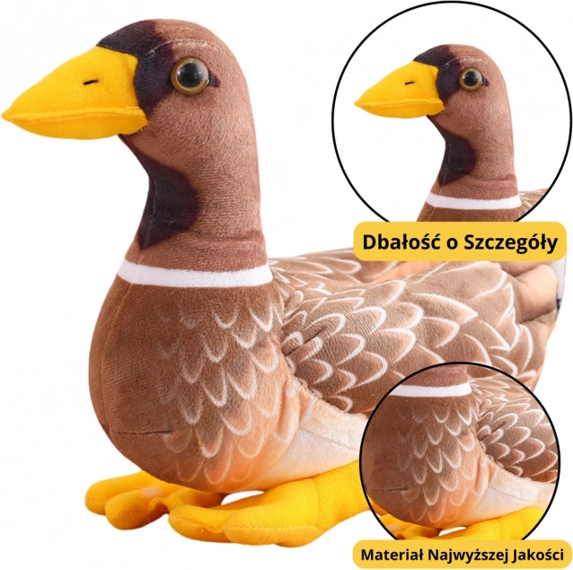 Pluchen Eend Bruin-Geel 28 cm