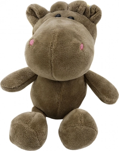 Pluchen nijlpaard met zuignap, bruin 23 × 12 cm