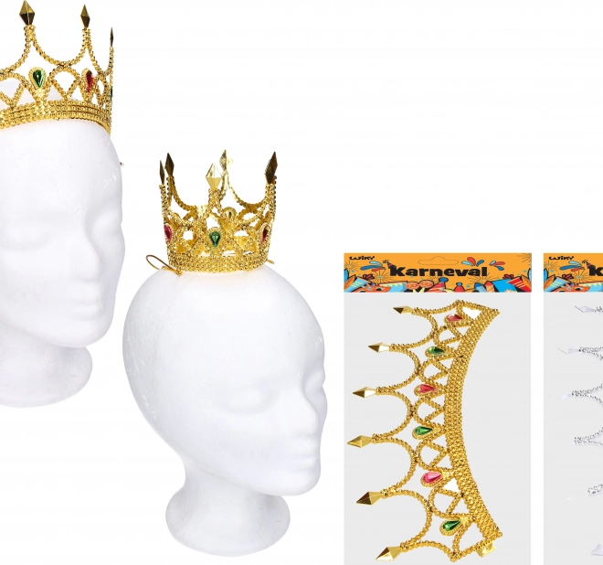 Carnavalskroon in goud/zilver