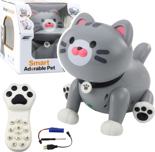 Interactieve robotkitten RC met afstandsbediening – grijs