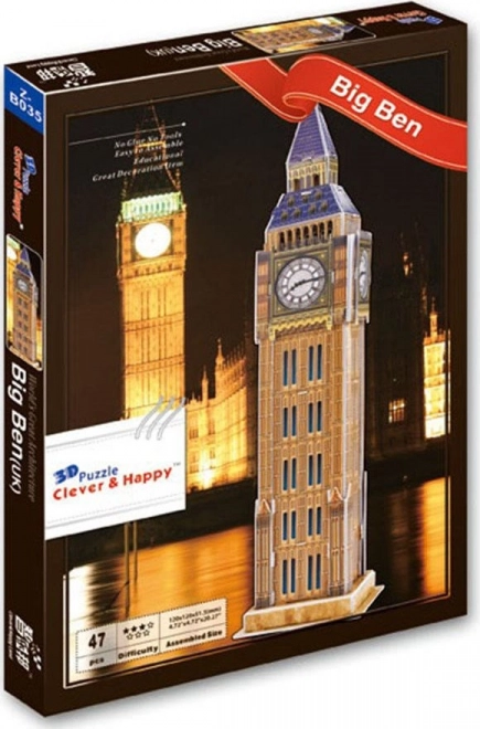 3D puzzel Big Ben Londen van Clever&Happy 47 stukjes