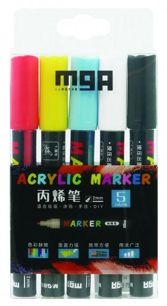 Acryl markers voor keramiek, glas en stenen