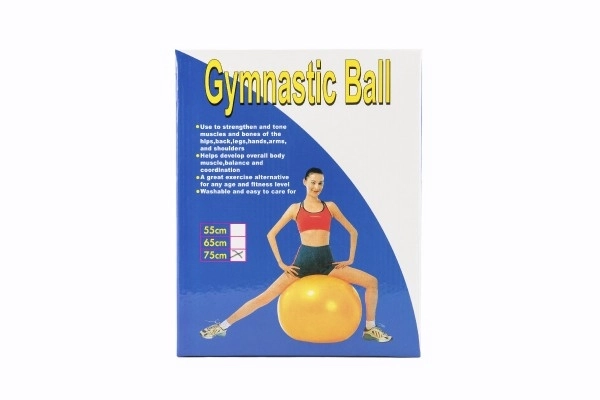 Gymnastiekbal 75cm revalidatie ontspannend in doos 16x22cm