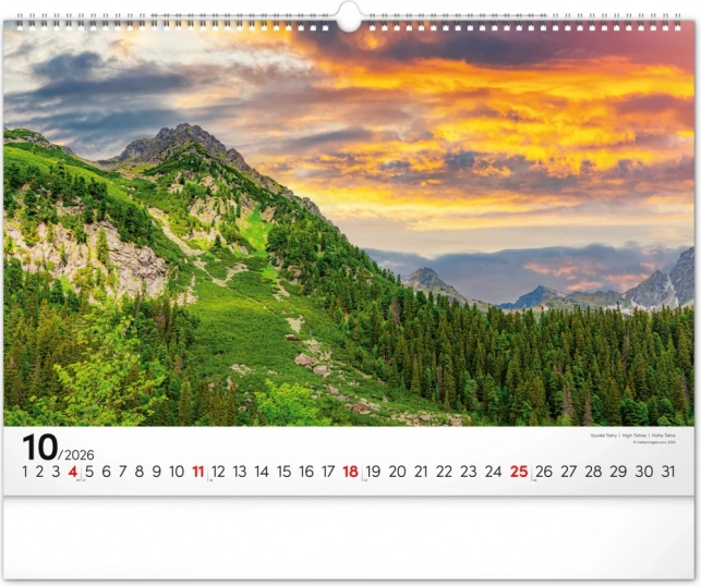 Muurkalender Magische Tatra 2026