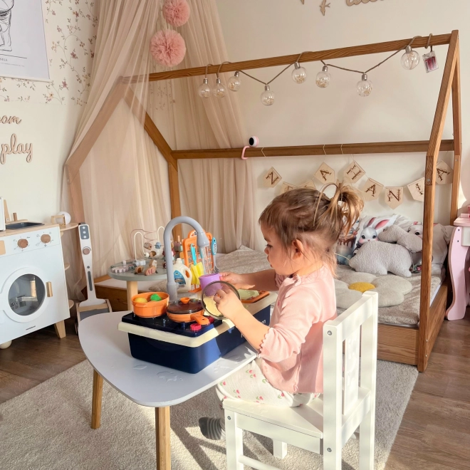 Kinderkeukentje 2-in-1 met gootsteen en fornuis