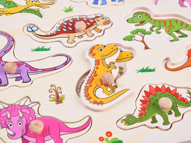 Houten puzzel dinosauriërs
