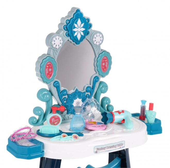 Interactieve kindercosmetische tafel met verlichting en accessoires